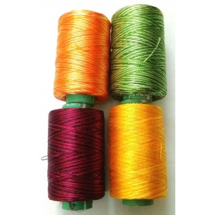 Set Lot of SHADED 150/2 Denier Viscose Rayon Thread Yarn Hand Machine Embroidery